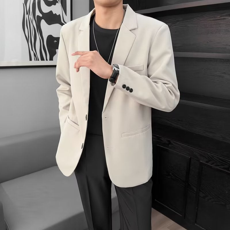 2024 Superior Suit Jacket Men'S Duffy Handsome Korean Fashionable Casual Loose All-Match Business Dress Small Suit - Image 2